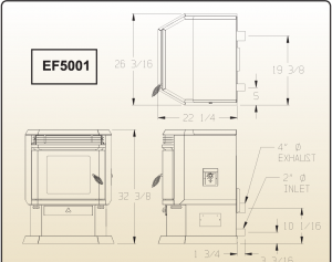 EF5001G Dimensions